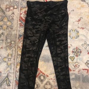 Spanx Faux leather camo leggings
